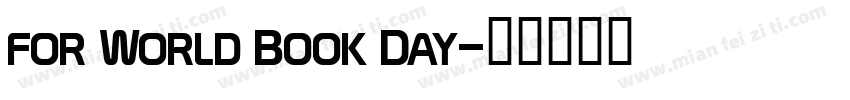 for World Book Day字体转换